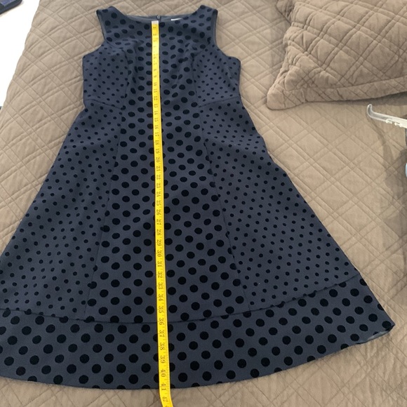 Boden NWOT Navy Wool Velvet Polka Dot Dress size 10R - Picture 17 of 17